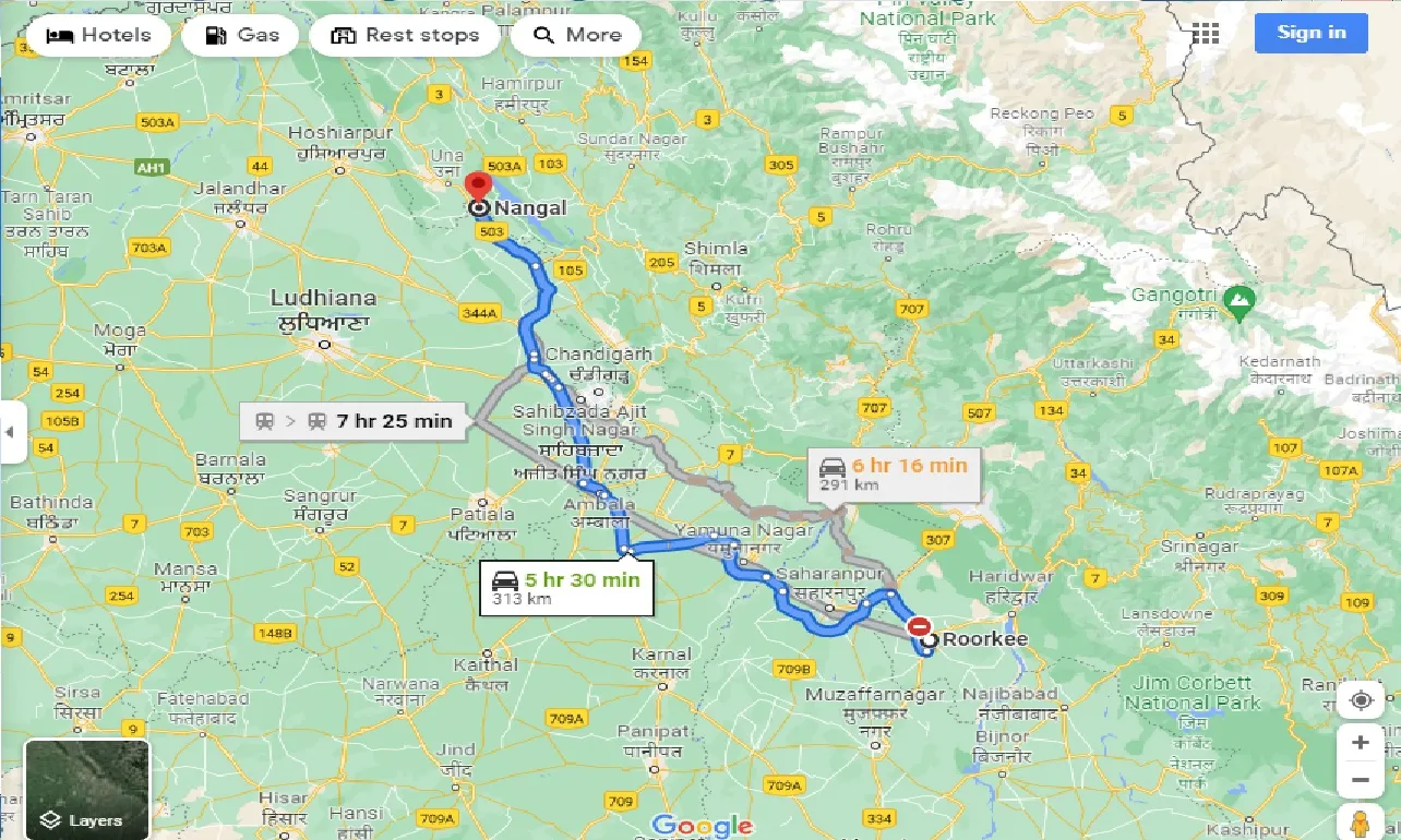 roorkee-to-nangal-one-way