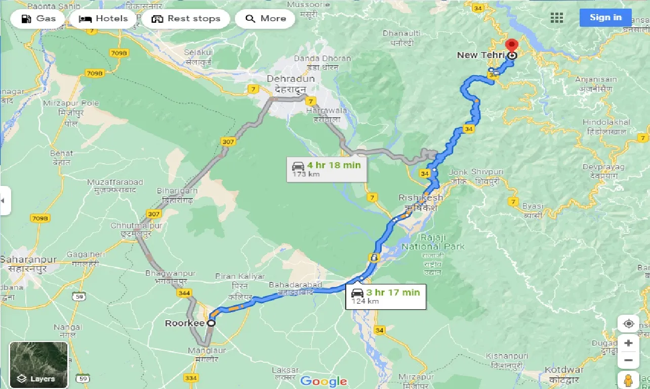 roorkee-to-new-tehri-one-way