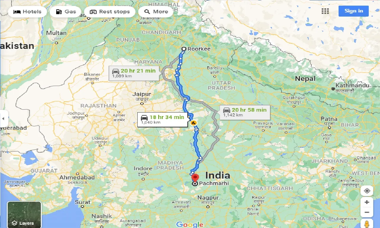 roorkee-to-pachmarhi-one-way