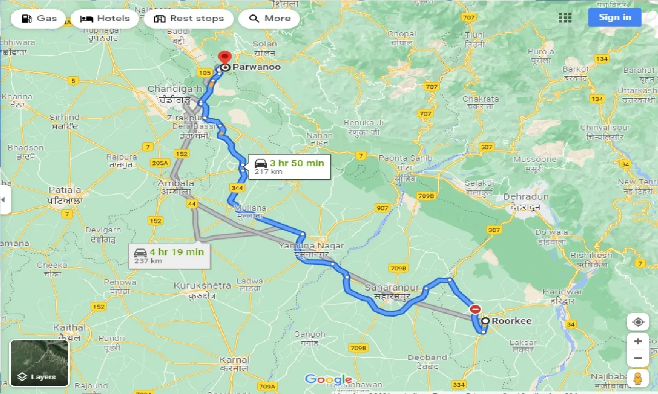 roorkee-to-parwanoo-one-way