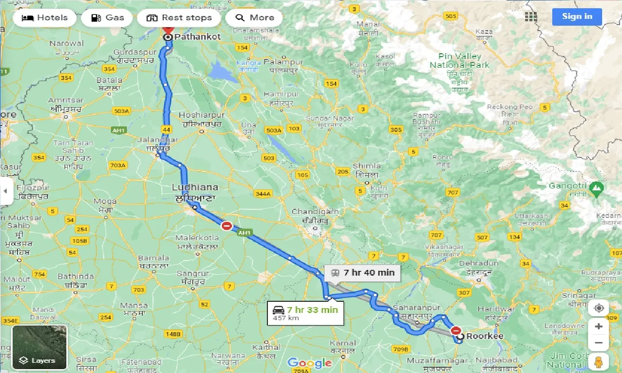roorkee-to-pathankot-taxi