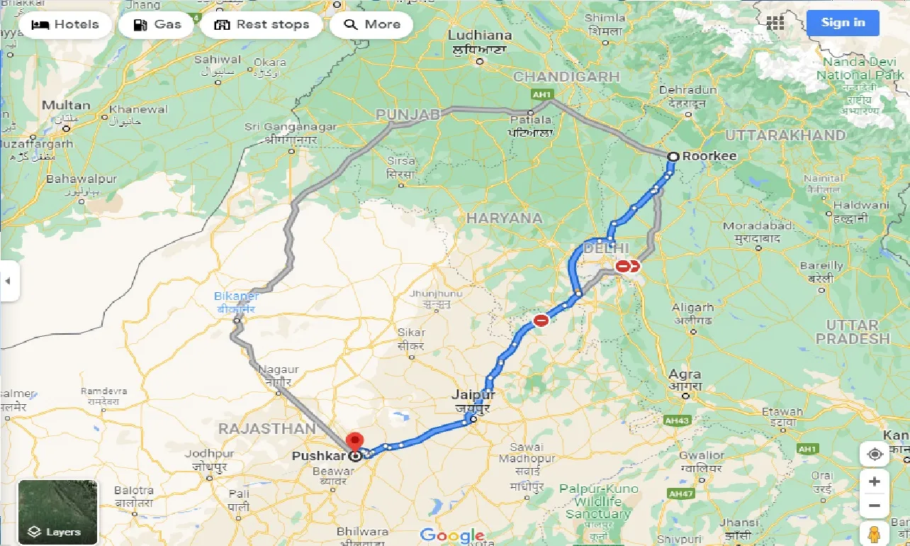 roorkee-to-pushkar-taxi