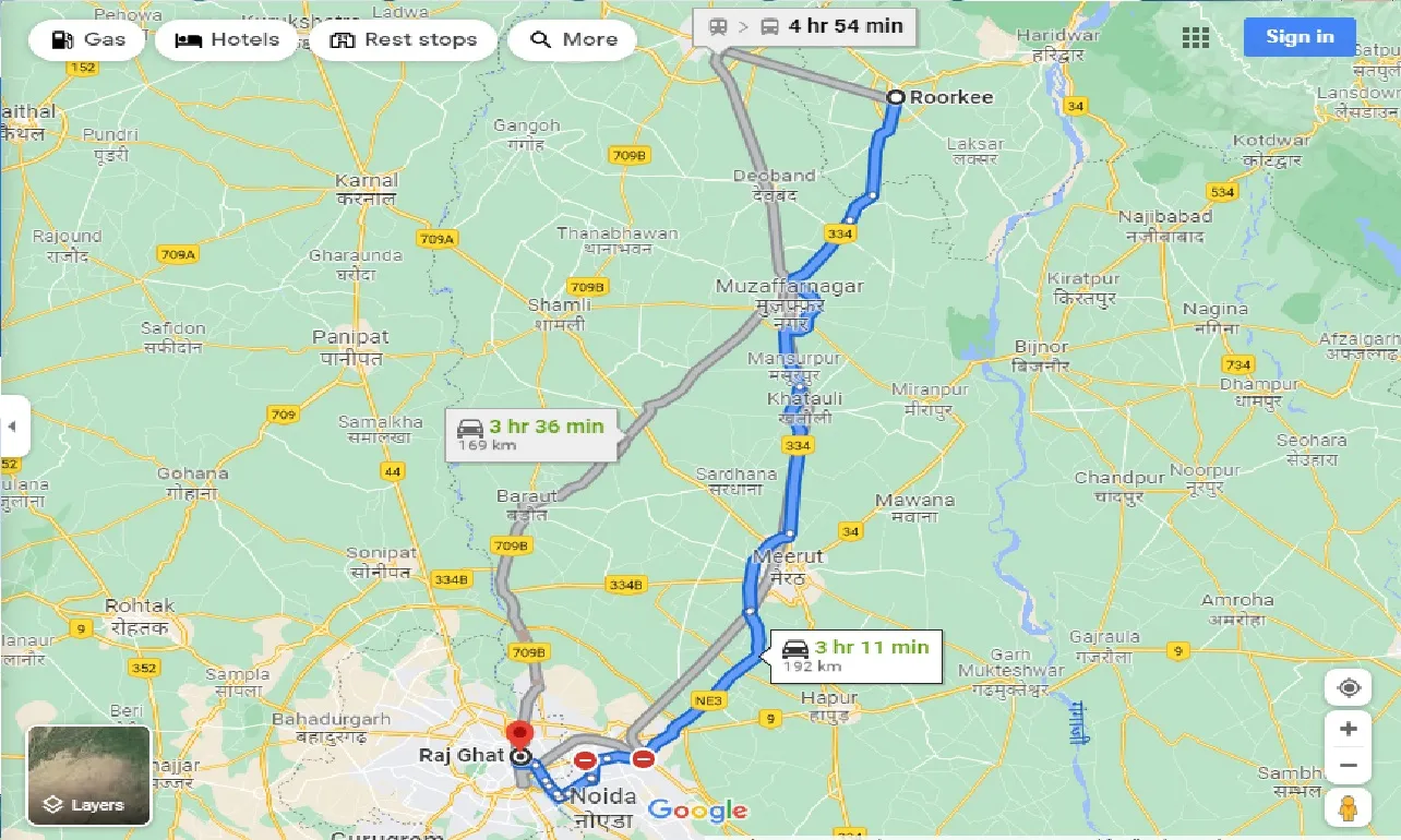 roorkee-to-rajghat-one-way
