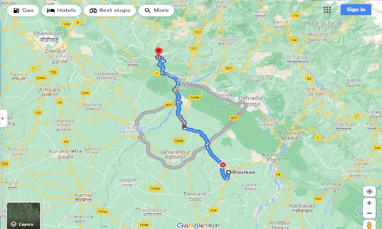roorkee-to-renuka-ji-one-way