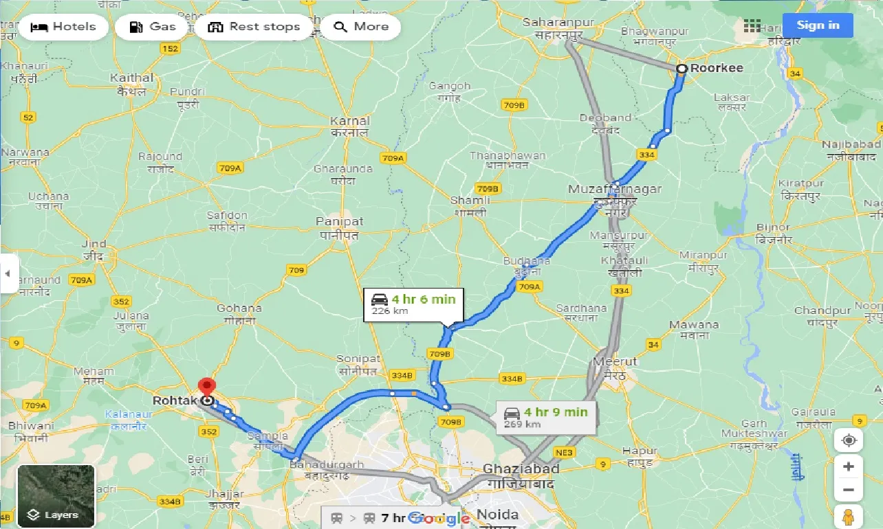 roorkee-to-rohtak-taxi