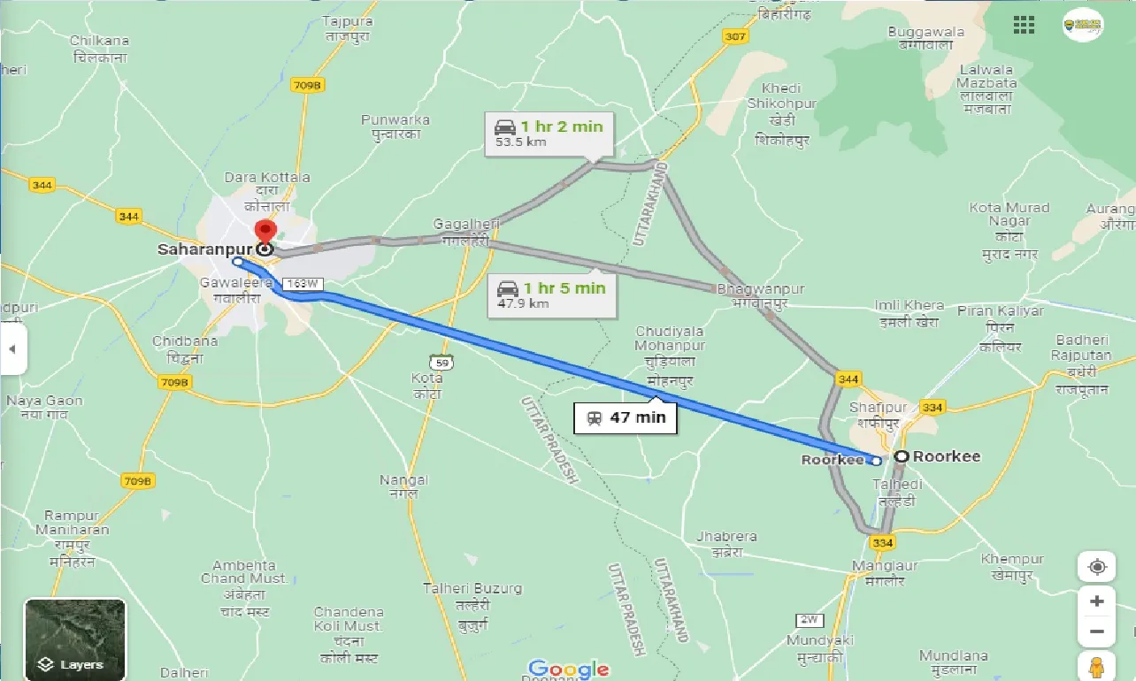 roorkee-to-saharanpur-one-way