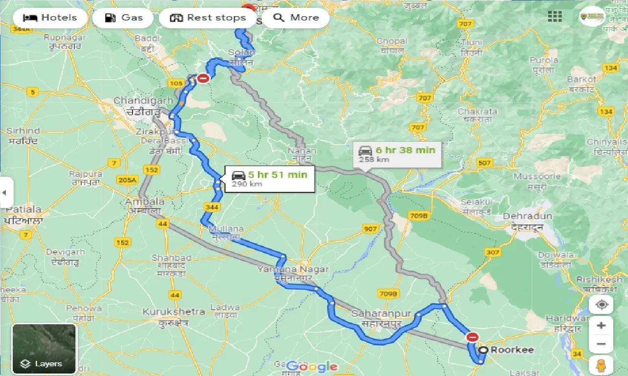 roorkee-to-shoghi-one-way