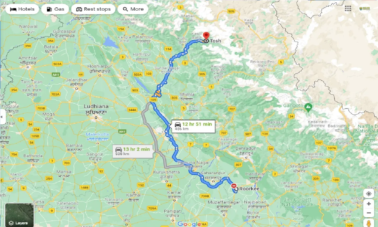 roorkee-to-tosh-taxi