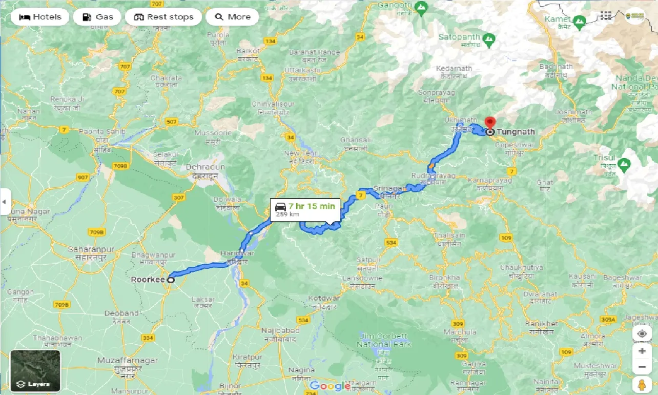 roorkee-to-tungnath-taxi