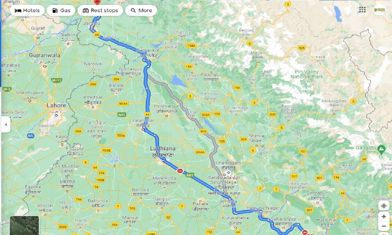 roorkee-to-vaishno-devi-one-way