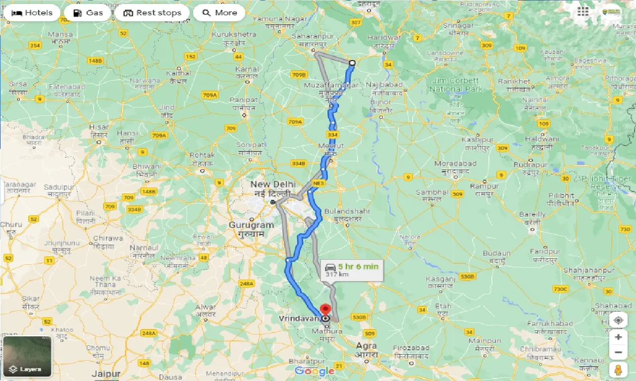 roorkee-to-vrindavan-taxi