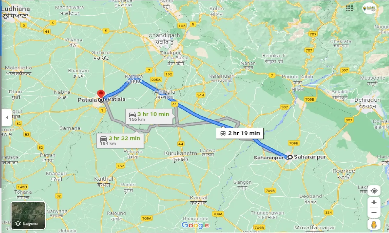 saharanpur-to-patiala-one-way