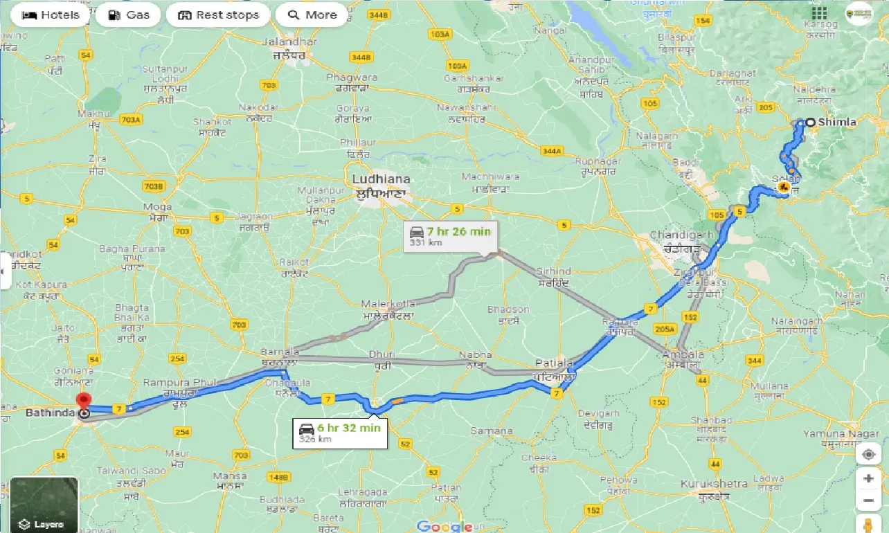 shimla-to-bathinda-one-way