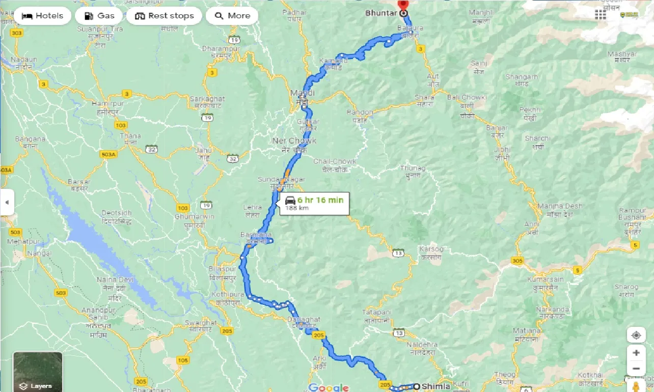 shimla-to-bhuntar-one-way