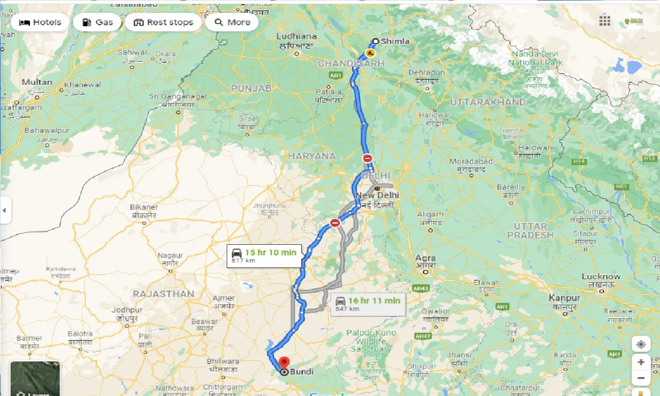 shimla-to-bundi-taxi