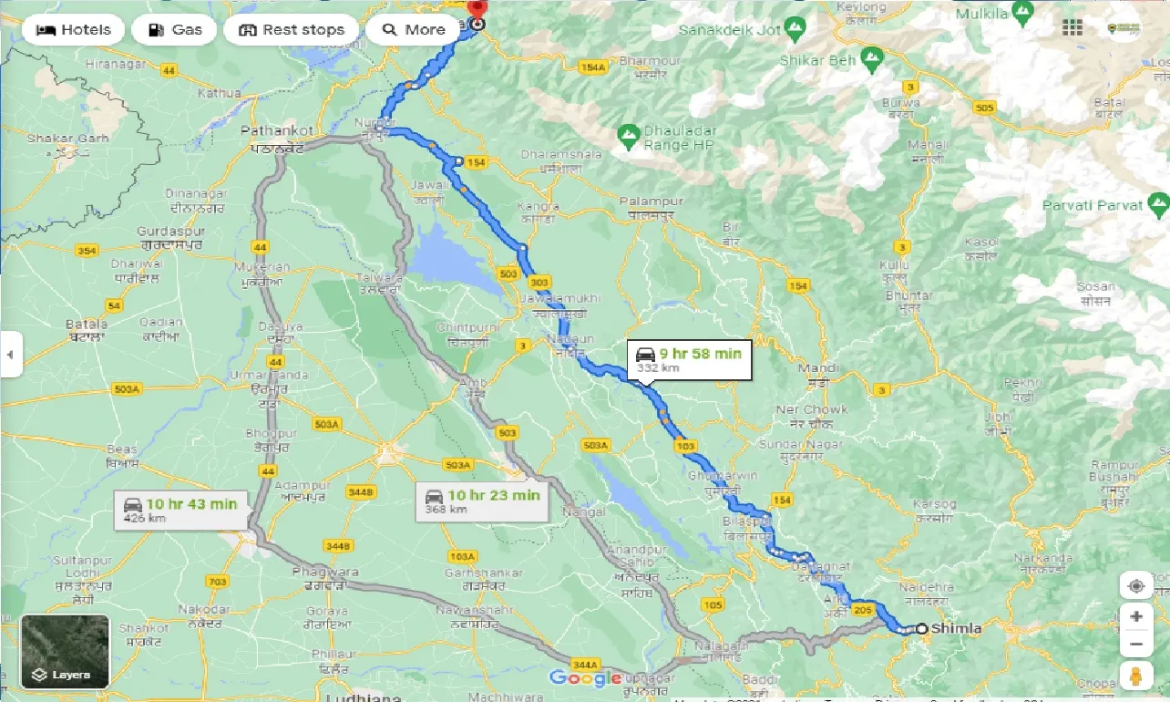 shimla-to-chamba-hp-one-way