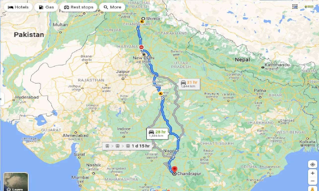 shimla-to-chandrapur-one-way