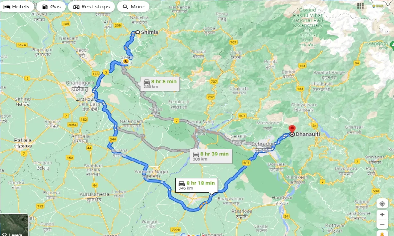 shimla-to-dhanaulti-one-way