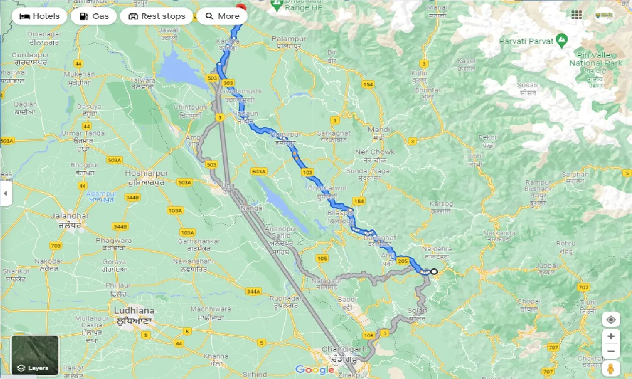 shimla-to-dharamsala-one-way