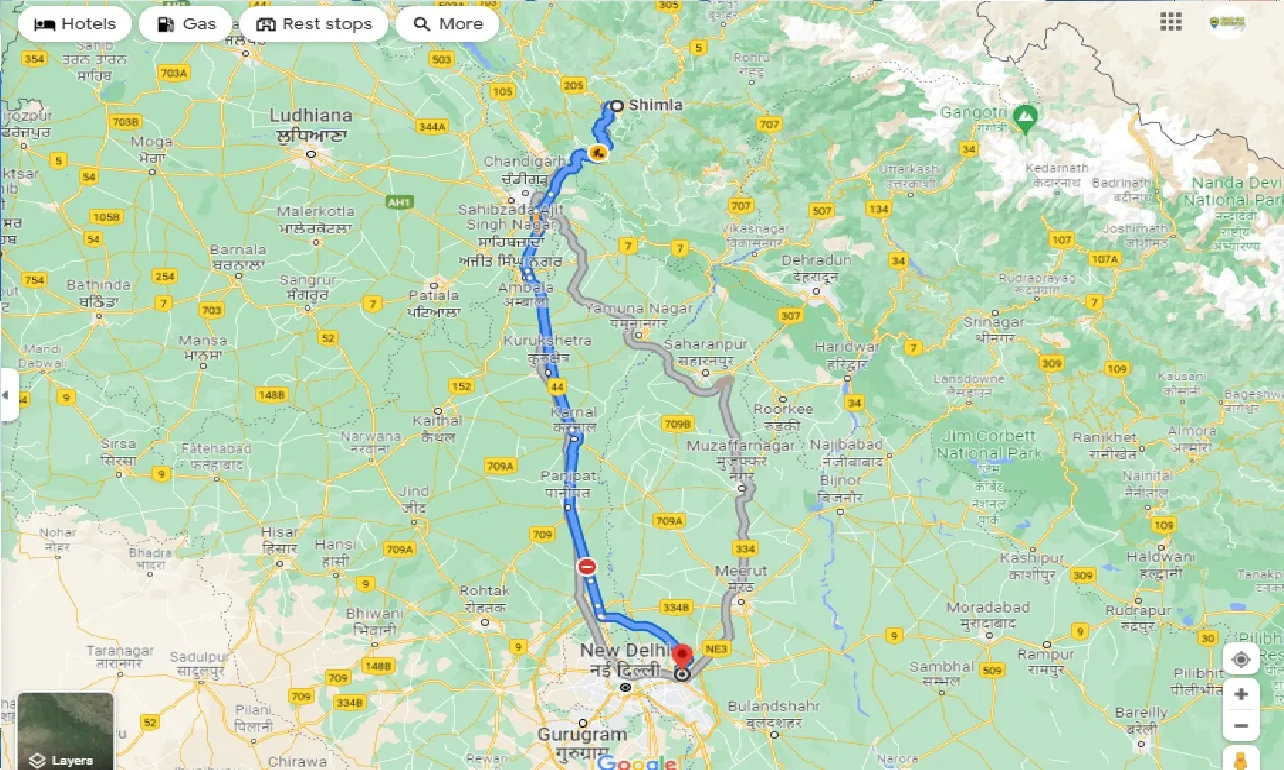 shimla-to-ghaziabad-taxi