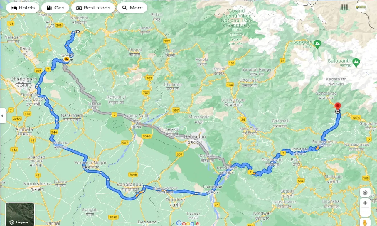 shimla-to-guptkashi-one-way
