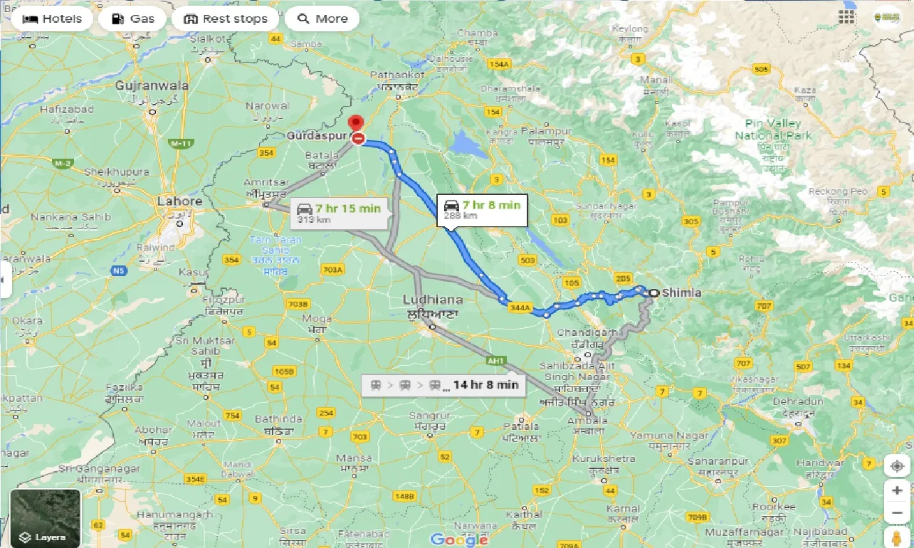 shimla-to-gurdaspur-one-way