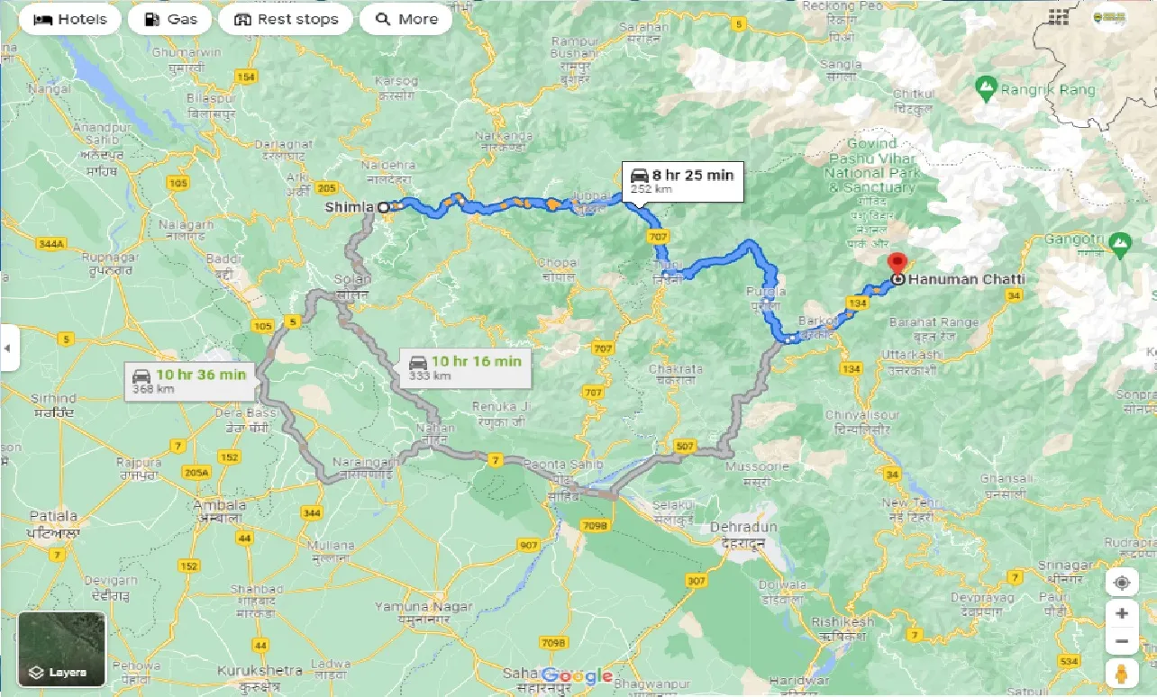 shimla-to-hanuman-chatti-one-way