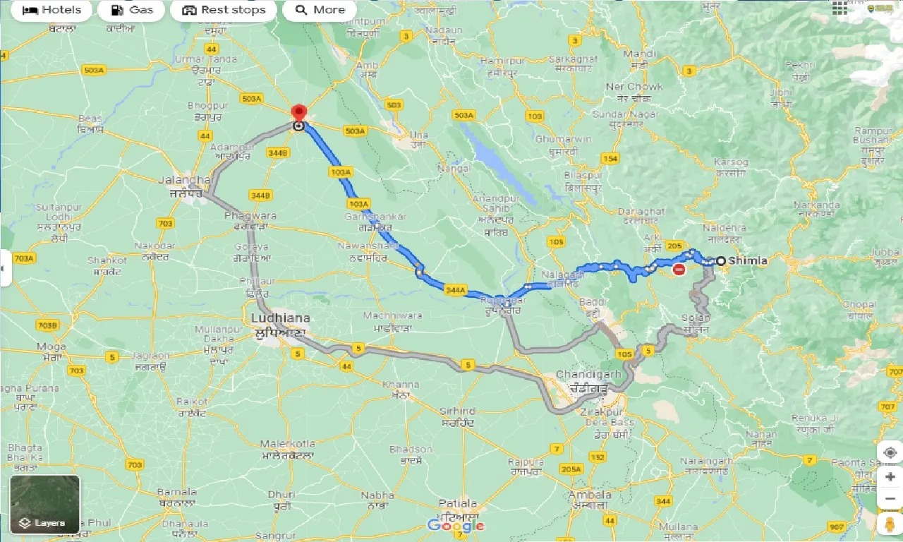 shimla-to-hoshiarpur-taxi