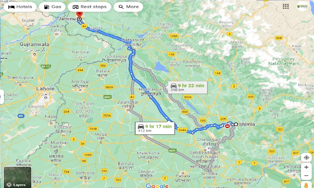 shimla-to-jammu-one-way