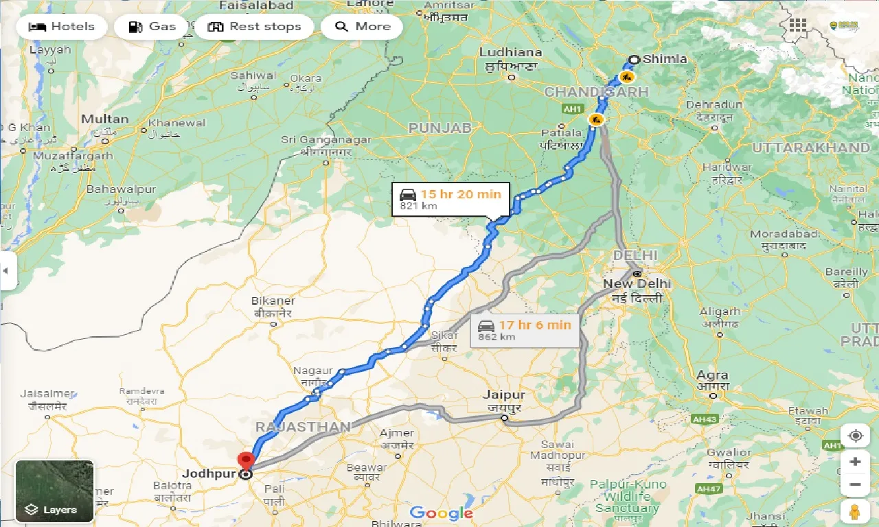 shimla-to-jodhpur-one-way