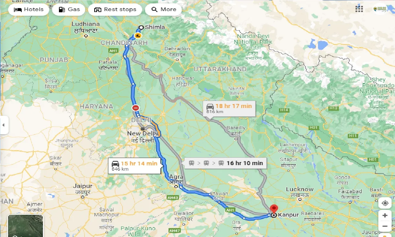 shimla-to-kanpur-one-way