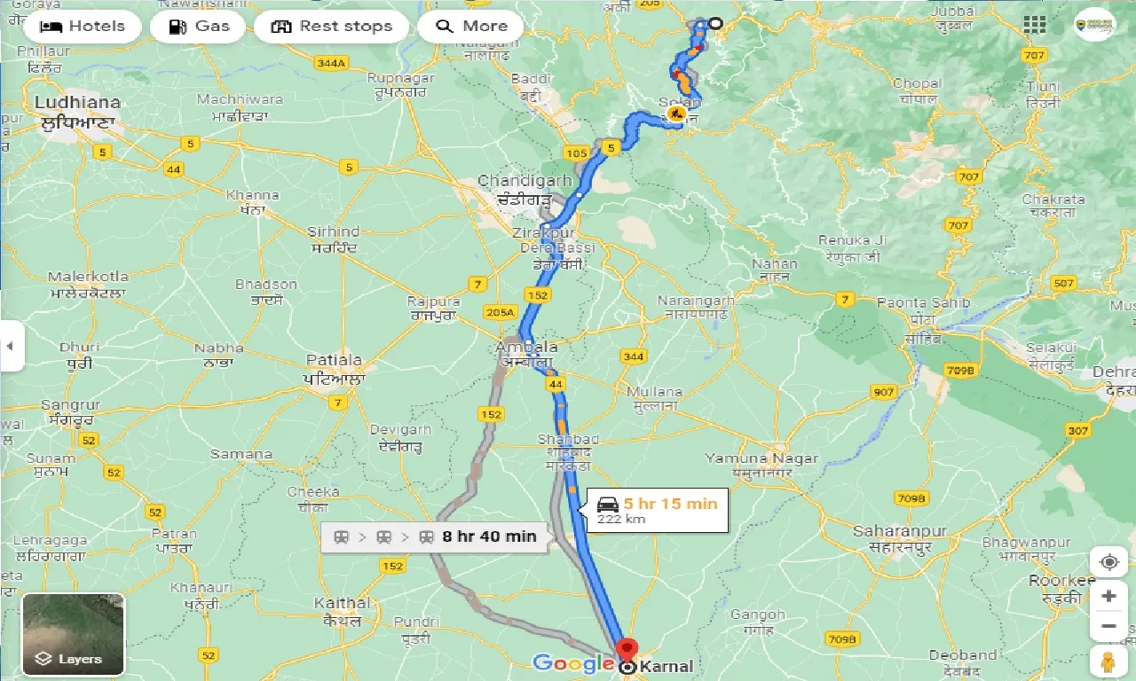 shimla-to-karnal-one-way