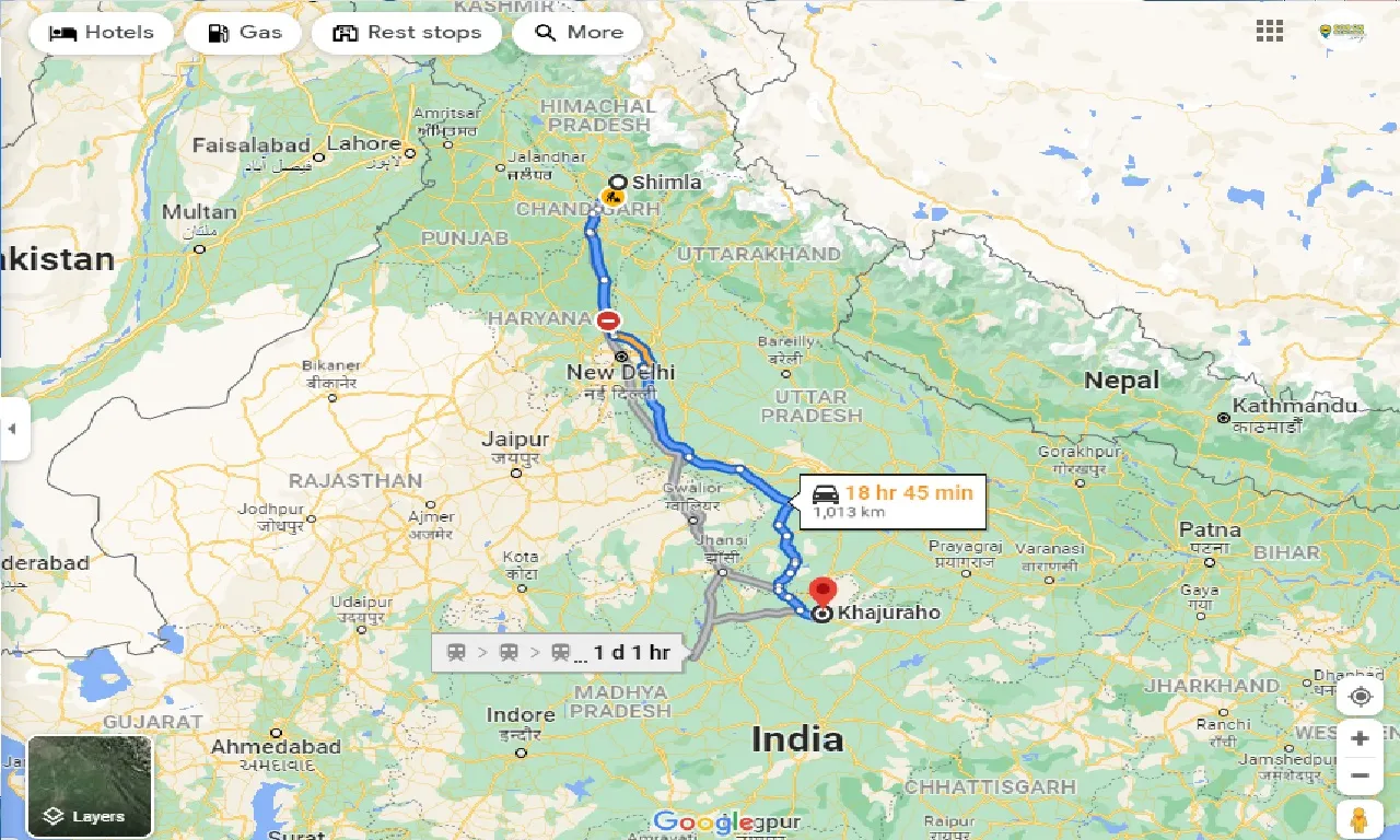 shimla-to-khajuraho-one-way