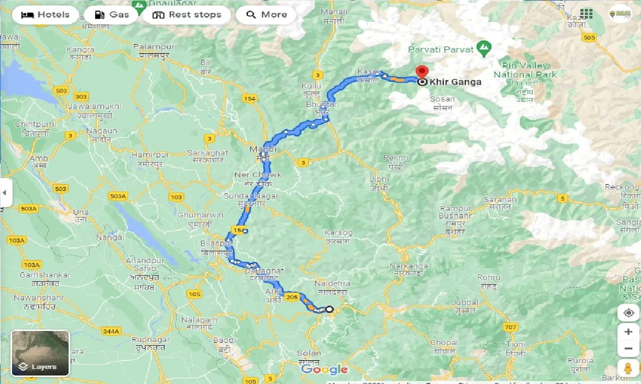 shimla-to-khir-ganga-one-way