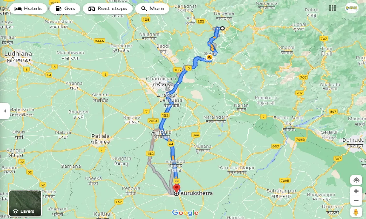 shimla-to-kurukshetra-one-way