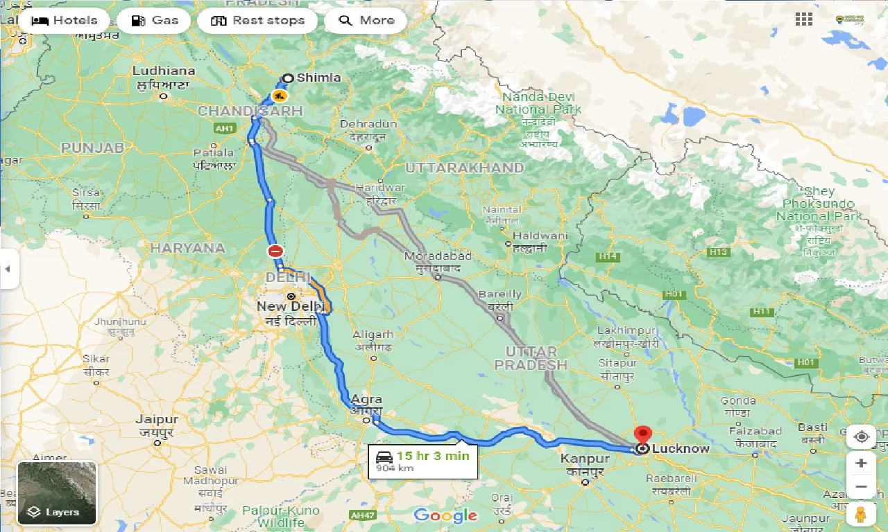 shimla-to-lucknow-one-way