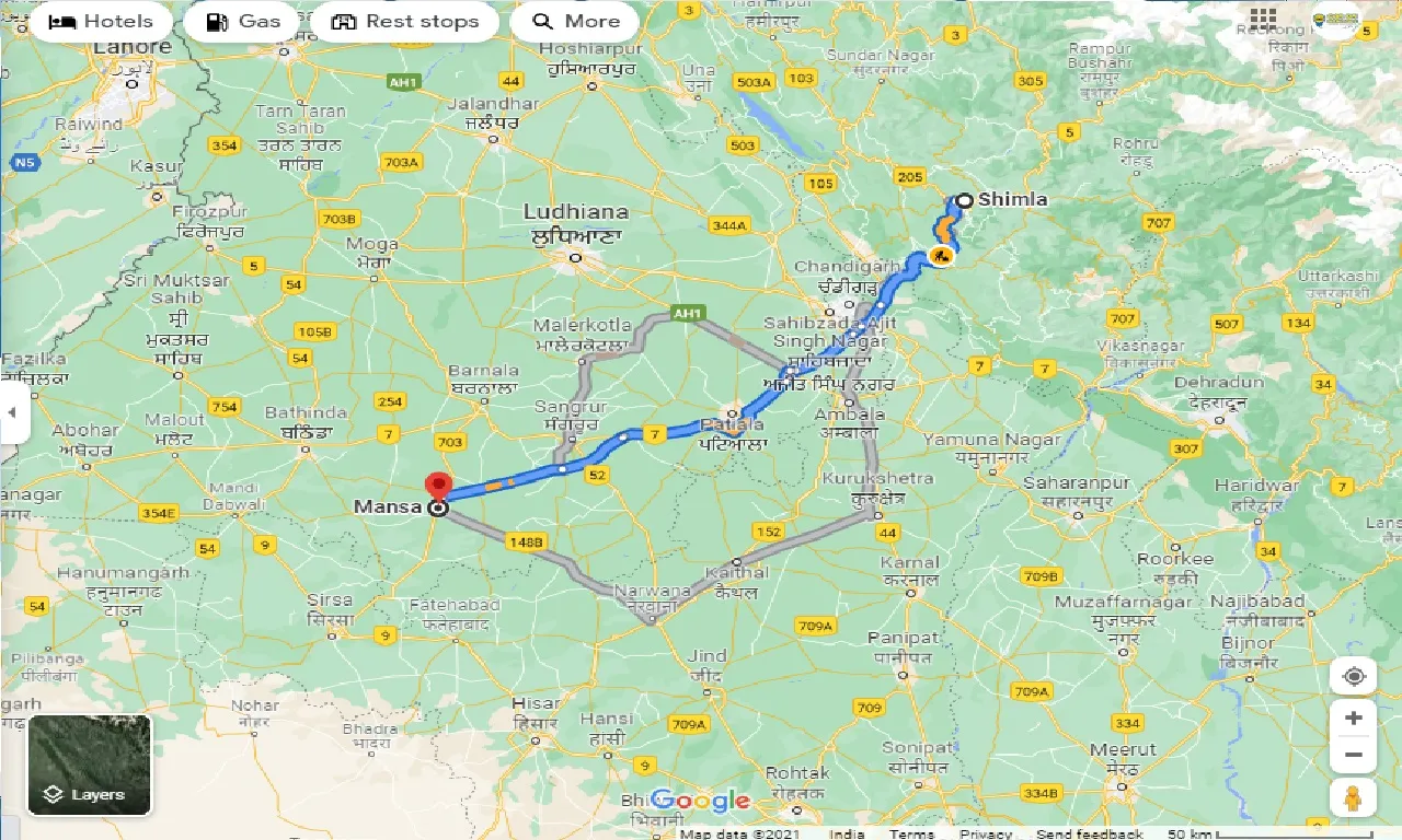 shimla-to-mansa-one-way