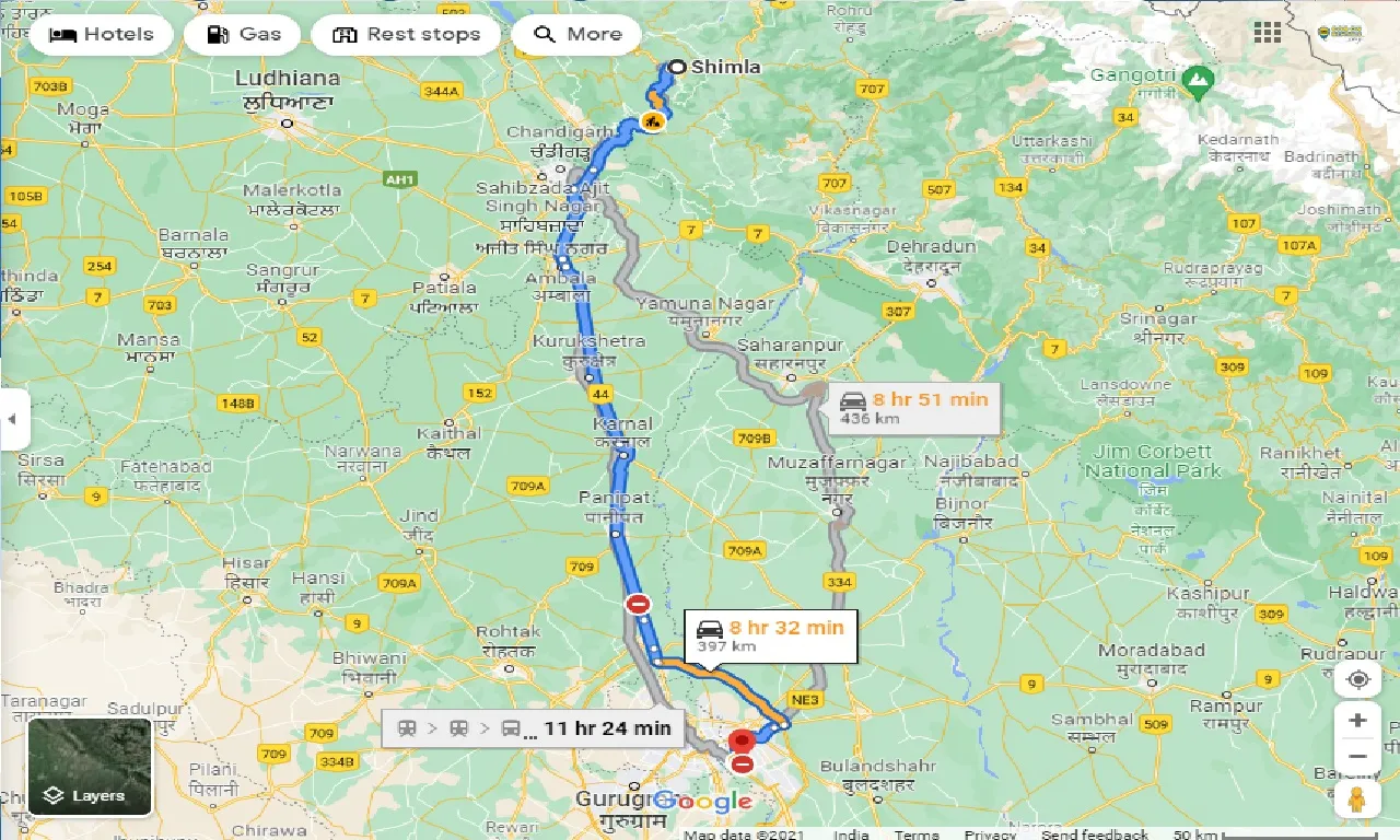 shimla-to-noida-one-way