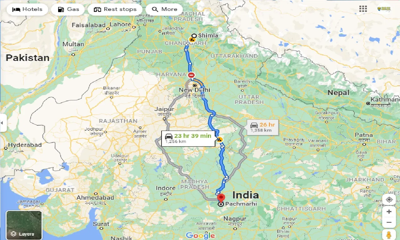 shimla-to-pachmarhi-one-way