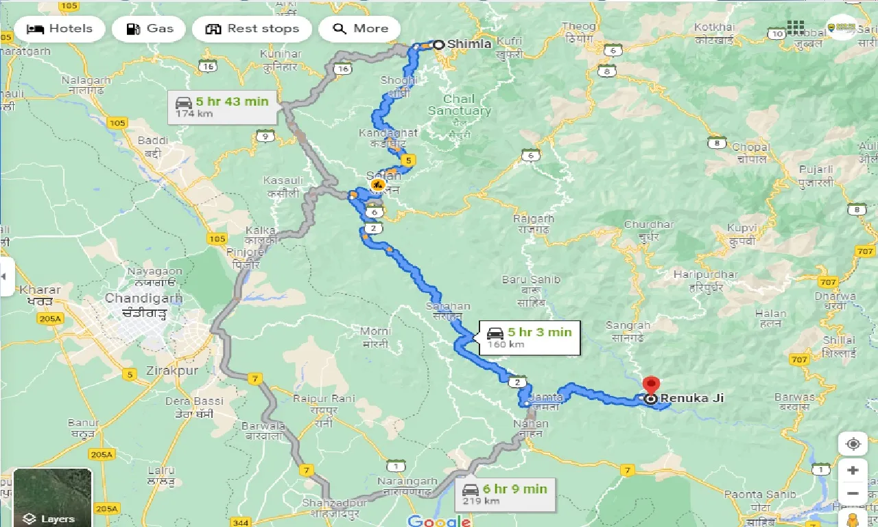 shimla-to-renuka-ji-one-way