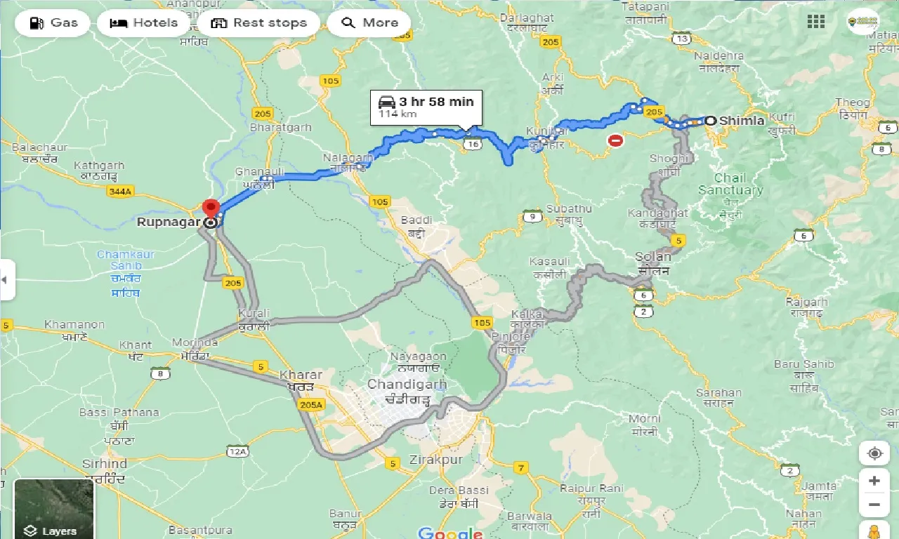 shimla-to-ropar-taxi