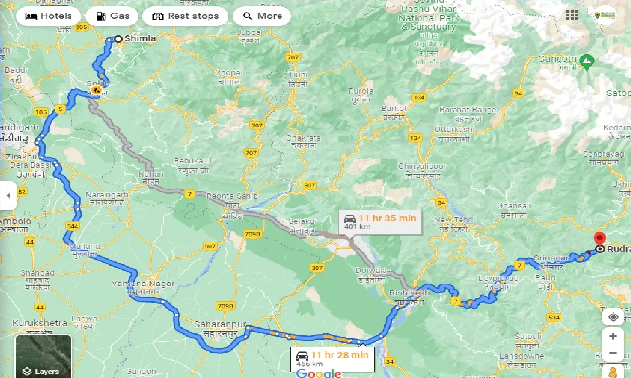 shimla-to-rudraprayag-one-way