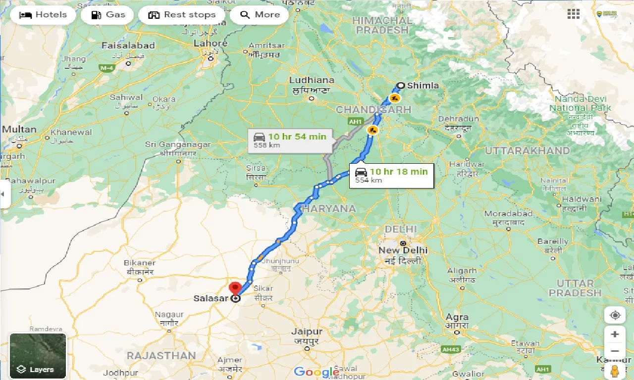 shimla-to-salasar-taxi