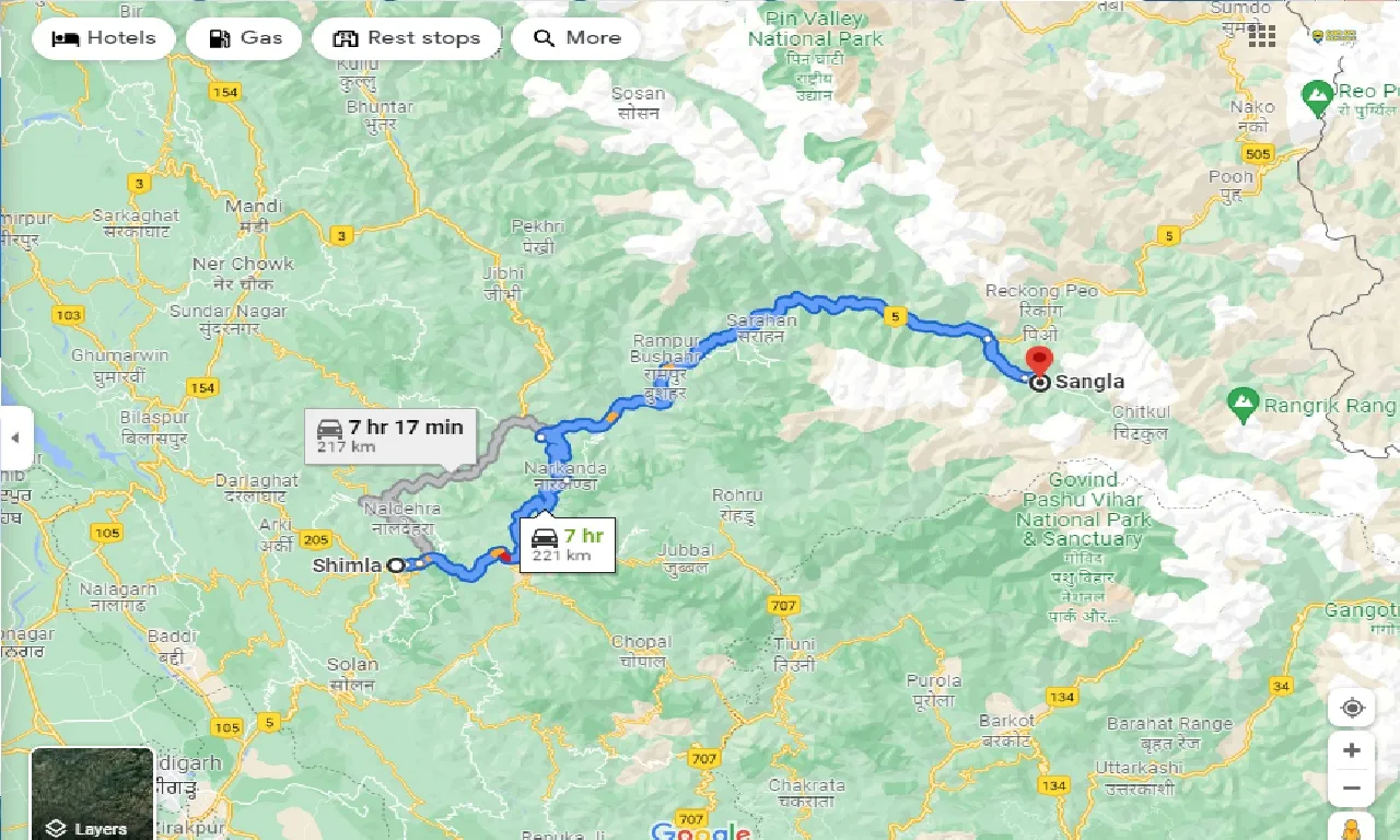 shimla-to-sangla-taxi