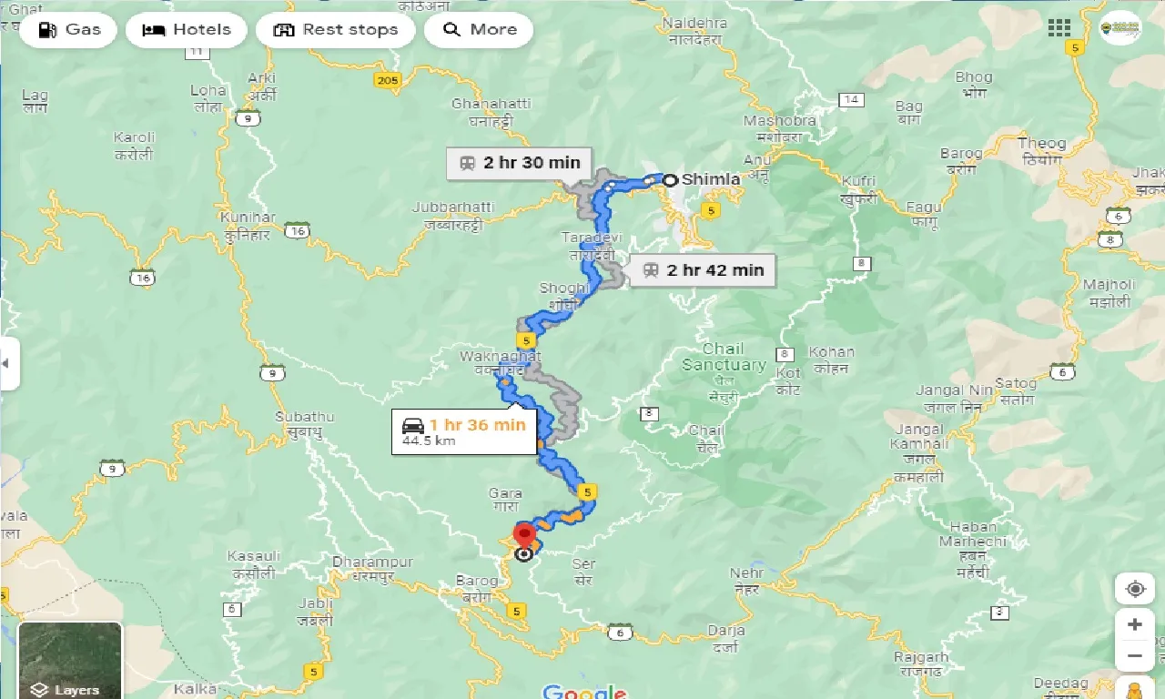 CarOnRentals-Shimla To Solan Taxi One Way