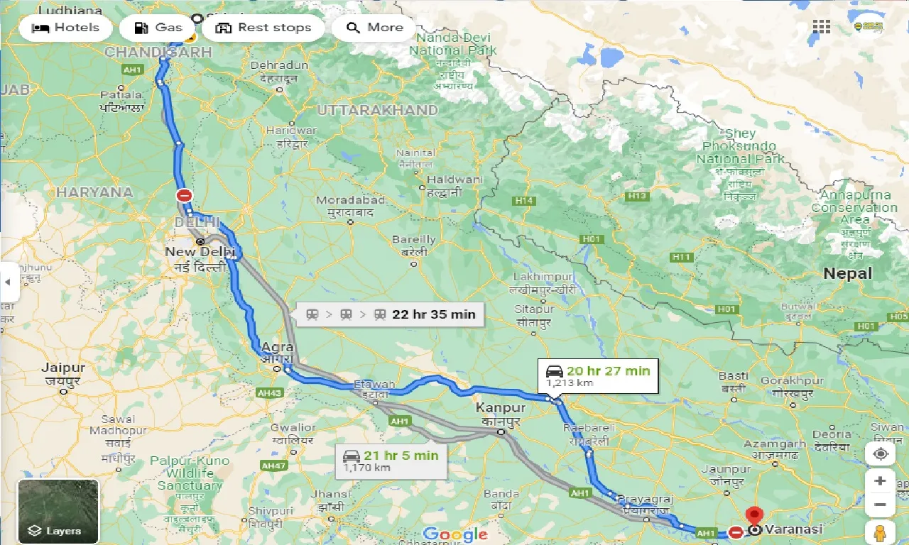 shimla-to-varanasi-taxi