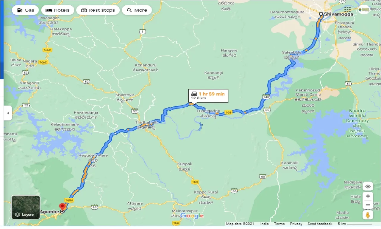 shimoga-to-agumbe-one-way