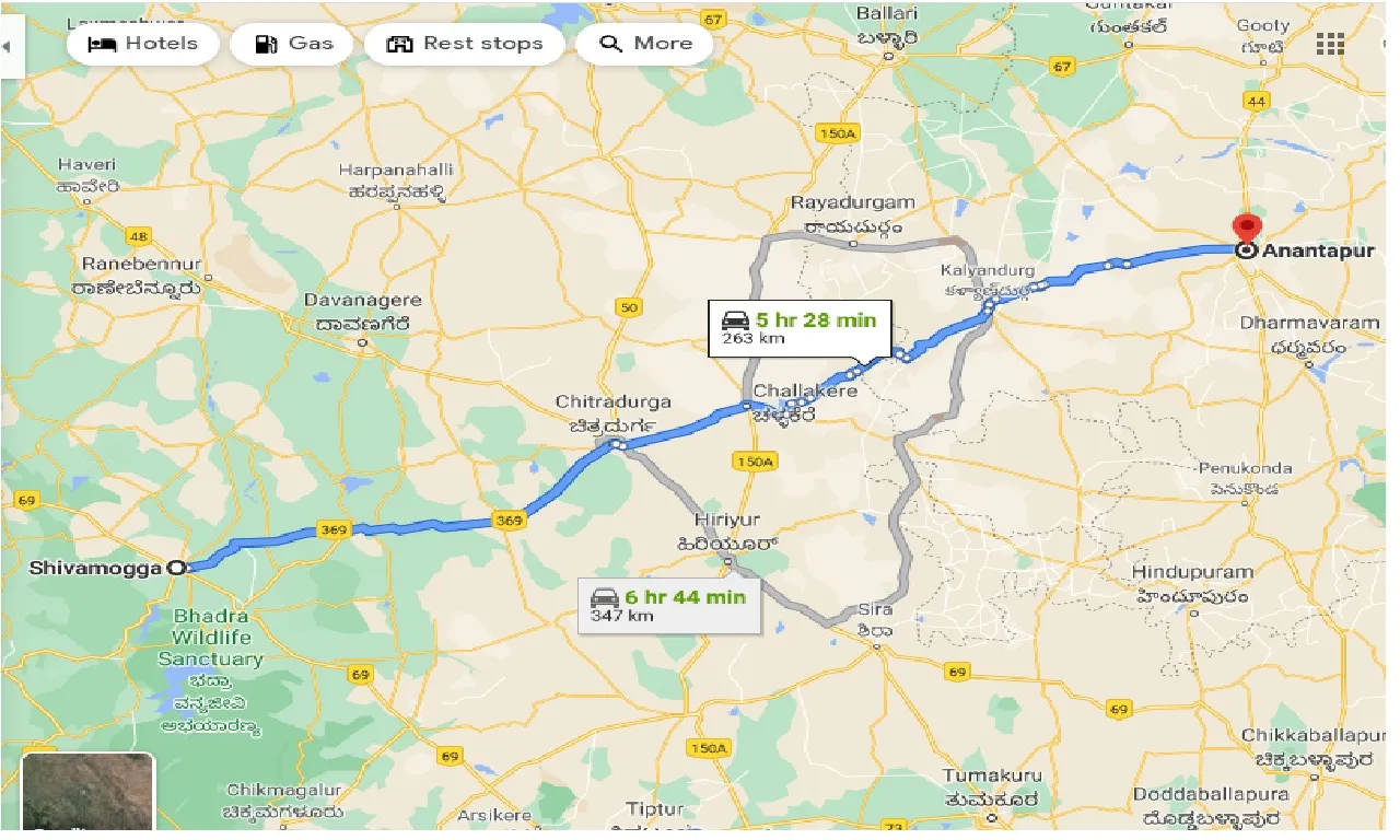 shimoga-to-anantapur-taxi