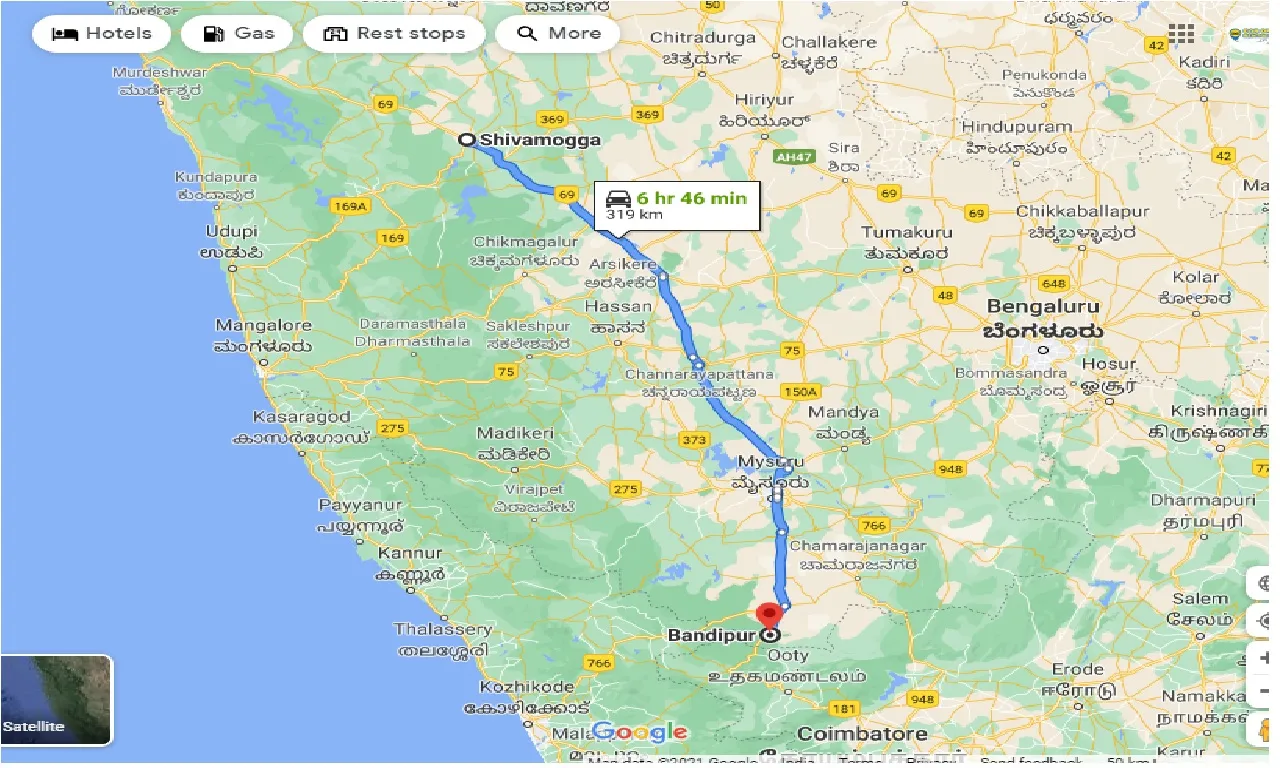 shimoga-to-bandipur-national-park-taxi