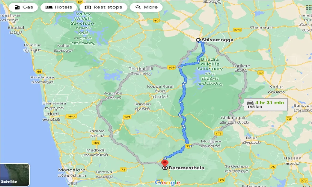 shimoga-to-daramasthala-taxi